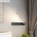 DecorBites™ Rotatable LED Sconce: Modern White/Black Finish with Acrylic Shade for Wall Lighting in Warm/White
