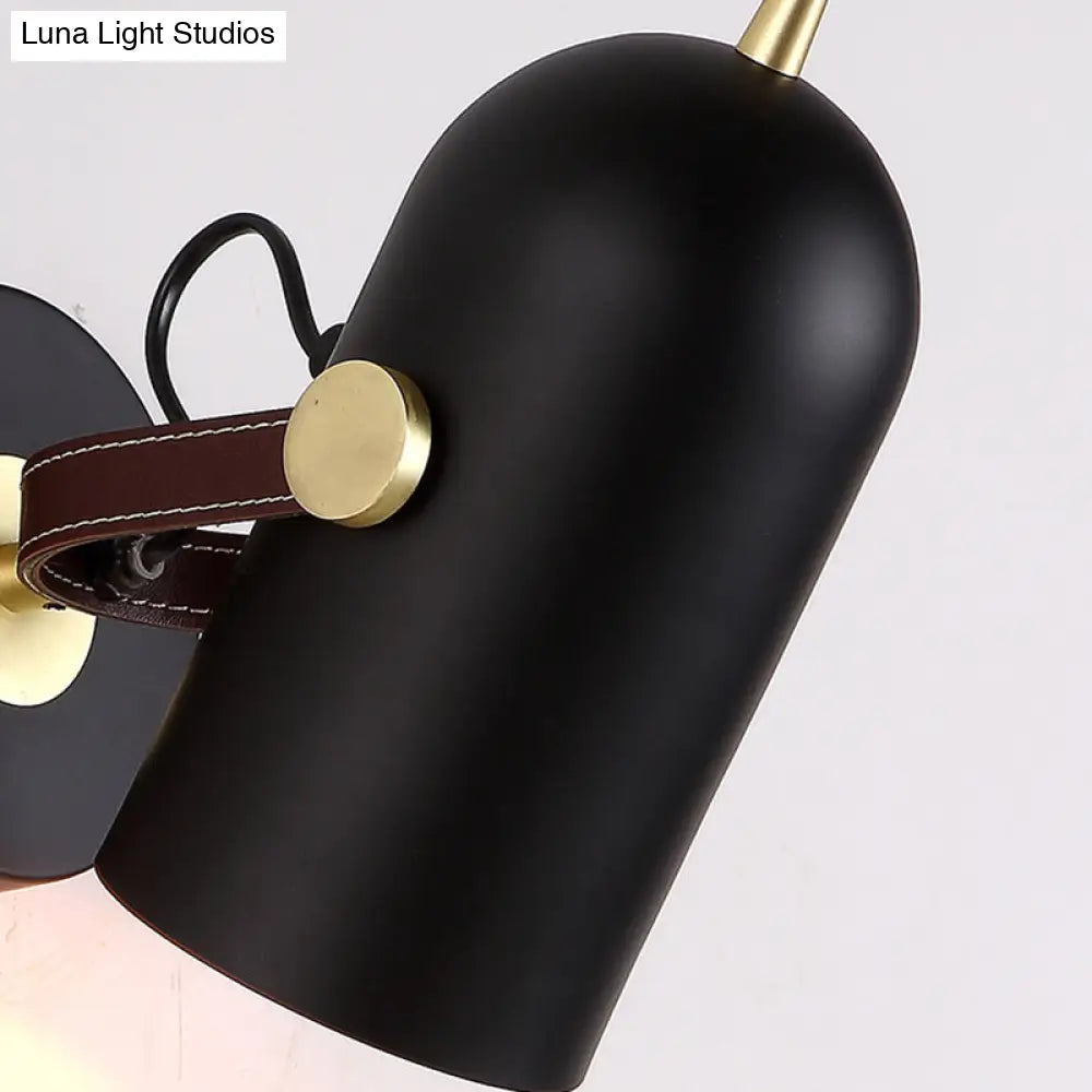 DecorBites™ Rotatable Modern Black Wall Lamp for Office Corridor - Cup Shade, Metallic Finish