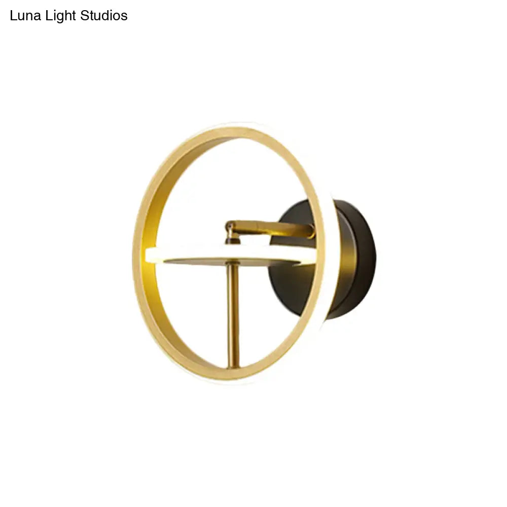 DecorBites™ Rotatable Wall Light Kit: Modern Aluminum Gold LED Sconce Fixture in Warm/White Light