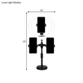 DecorBites™ Round Minimalist LED Mirror Lamp with USB and Metallic Shade - Black Finish