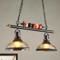 DecorBites™ Rustic Black Island Pendant Light Kit: Clear Glass Dome, 2/3-Light, with Multi-Color Balls