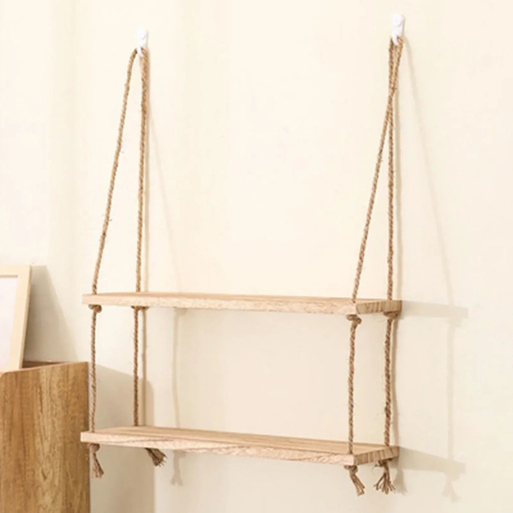DecorBites™ Rustic Wood Floating Wall Shelves - Set of 3