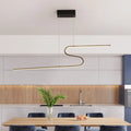 DecorBites™ S-Shape Island Pendant Metal Ceiling Lamp in Warm/White Light - Modern Design