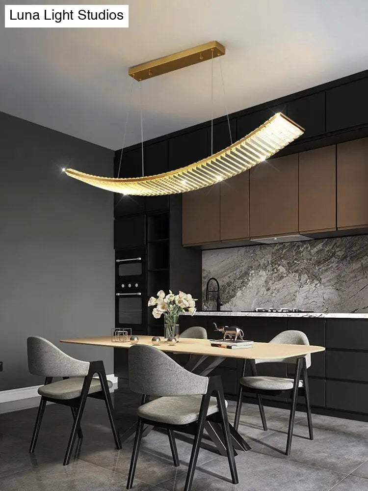 DecorBites™ Shopia - Luxury Arch Crystal Suspension Chandelier - Modern Lighting Design