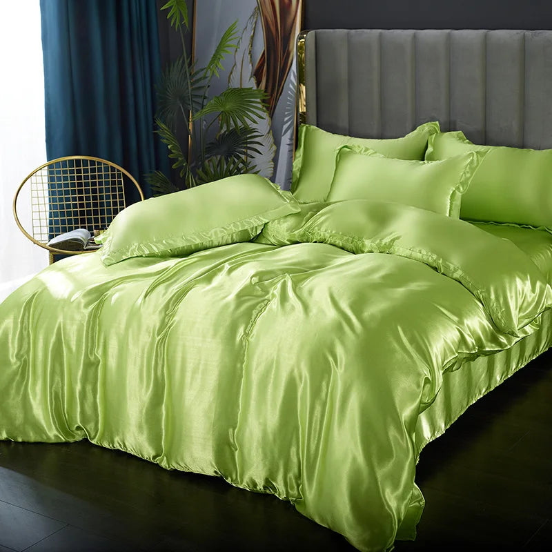DecorBites™ Silk Bedding Set: Luxury Satin Sheets