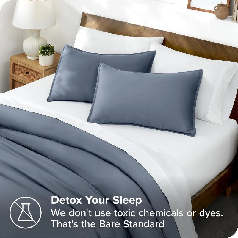 DecorBites™ Silky Cooling Duvet Cover Set, 3pcs Full/Queen/King