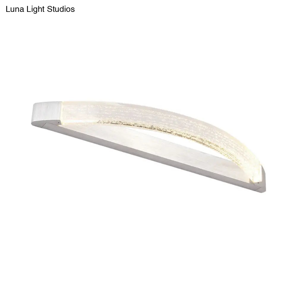DecorBites™ Silver Bow-Shaped LED Wall Mount Vanity Light with Bubble Crystal Accent, Natural Light, 12.5"/16.5"/20" Wide