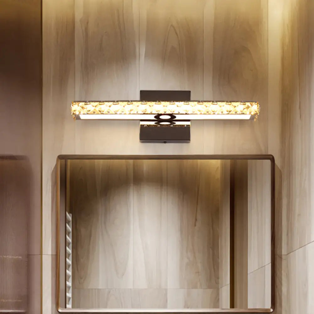 DecorBites™ Simple Crystal LED Vanity Wall Light - Sleek Chrome Wall Mounted Lighting