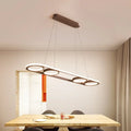 DecorBites™ Simple Style Metal Island Lighting, Coffee LED Ceiling Pendant Light in Warm/White Light, 39"/47" Wide Oval