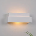 DecorBites™ Simple Style White Rectangular Wall Washer Light for Bedroom - Plaster Wall Mounted Lamp