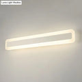 DecorBites™ Simplicity Acrylic LED Vanity Light: Rectangular Wall Sconce for White Bathroom Lighting