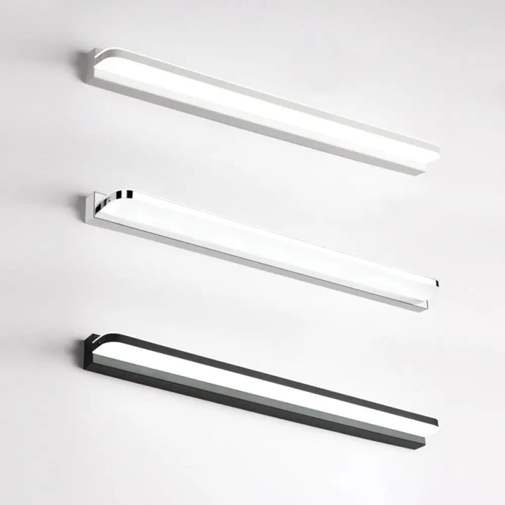 DecorBites™ Simplicity Stainless Steel LED Vanity Wall Light with Rounded Corners