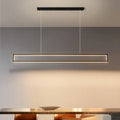 DecorBites™ Sleek 39"/47" Rectangular Hanging Lamp: Simplicity Aluminum LED Island Pendant for Dining Room with Warm/White Light
