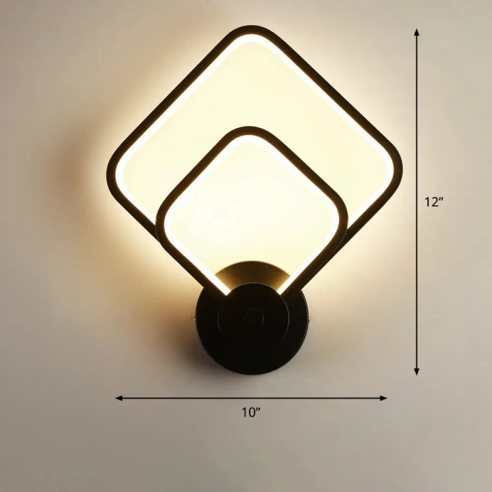 DecorBites™ Sleek Acrylic Loop LED Wall Sconce - Stylish Bedroom Light Fixture