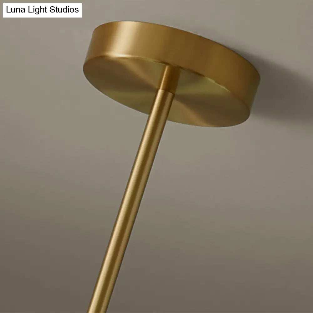 DecorBites™ Sleek and Elegant Linear Gold Island Pendant Lighting with Spherical Glass Shades for Dining Table