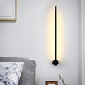 DecorBites™ Sleek Black Iron Wall Light Fixture - Needle Sword Design - 23.5/31.5 Inches High - LED Sconce for Lounge