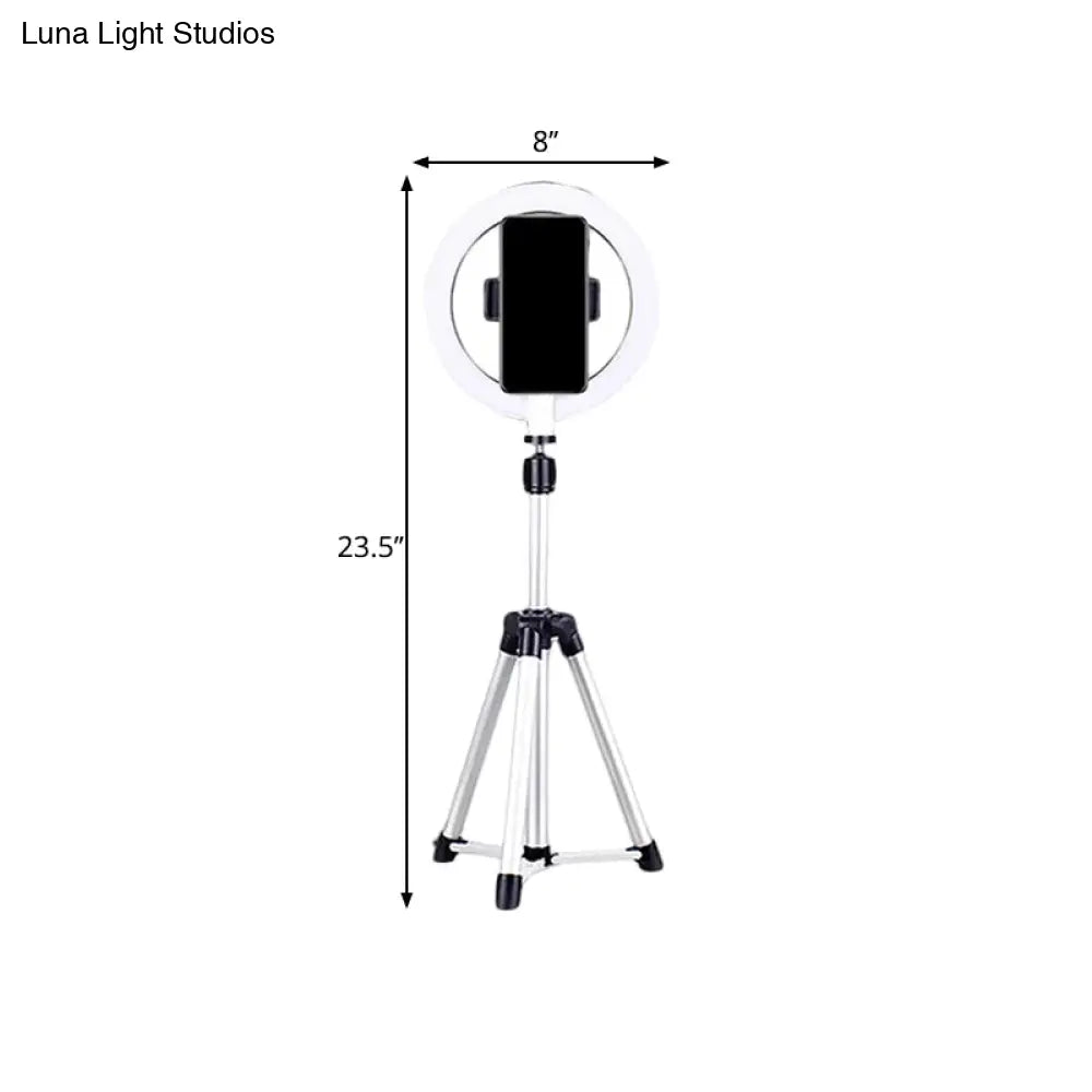 DecorBites™ Sleek Black LED Vanity Lamp with Phone Holder
