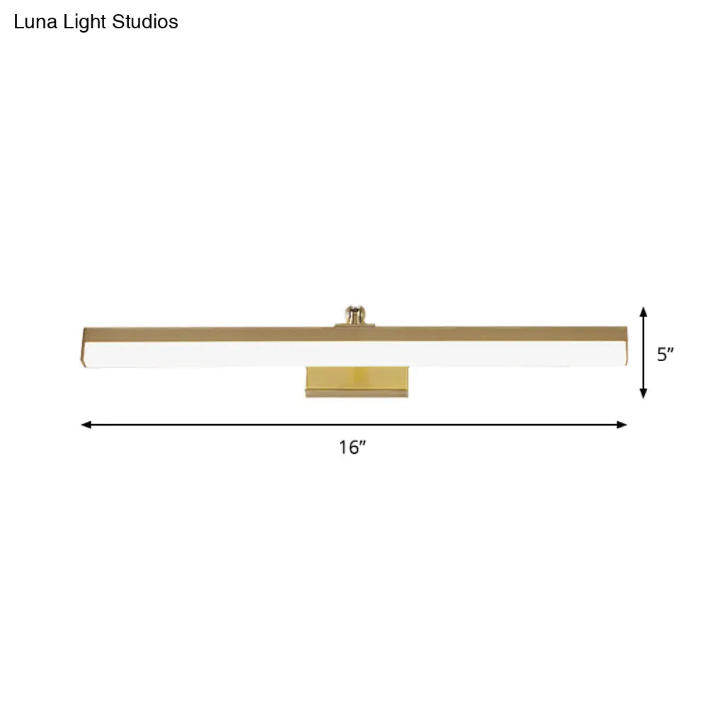 DecorBites™ Sleek Brass LED Wall Mounted Vanity Light Fixture