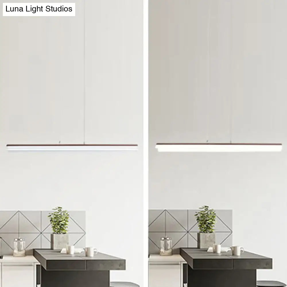 DecorBites™ Sleek Coffee LED Pendant Light Fixture for Dining Room - Bend Aluminum Island Lamp