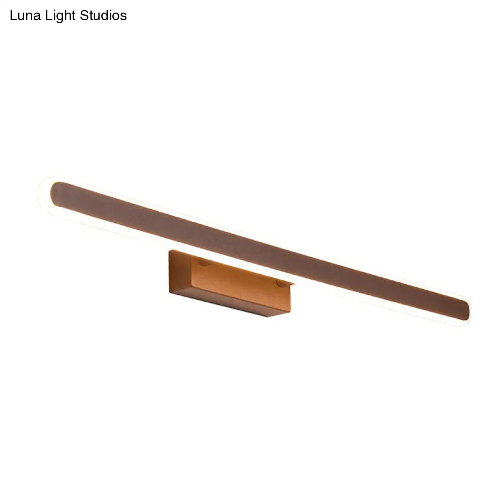 DecorBites™ Sleek Coffee Linear LED Vanity Sconce for Minimalist Bathrooms