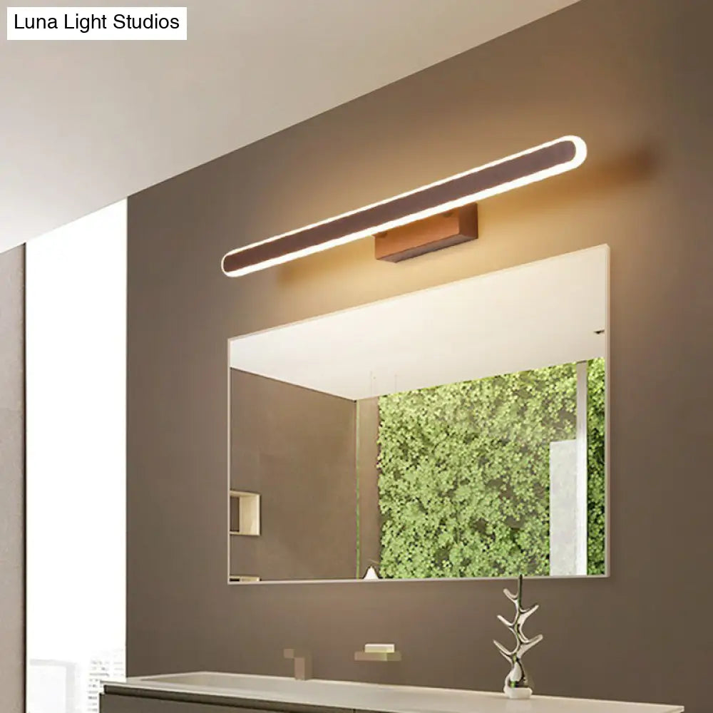 DecorBites™ Sleek Coffee Linear LED Vanity Sconce for Minimalist Bathrooms