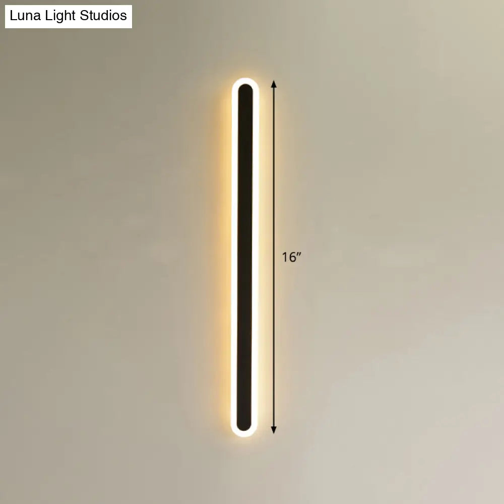 DecorBites™ Sleek Elliptical Acrylic Wall Sconce with LED Lighting for Aisle