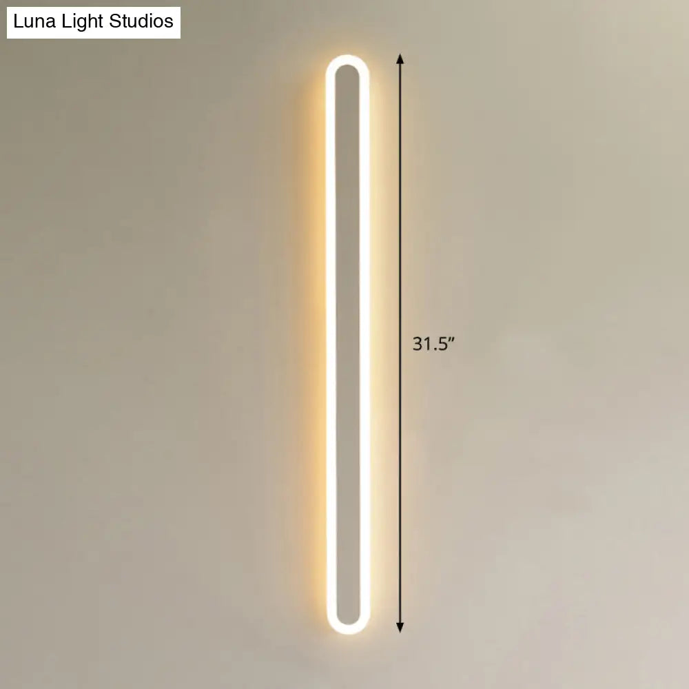 DecorBites™ Sleek Elliptical Acrylic Wall Sconce with LED Lighting for Aisle