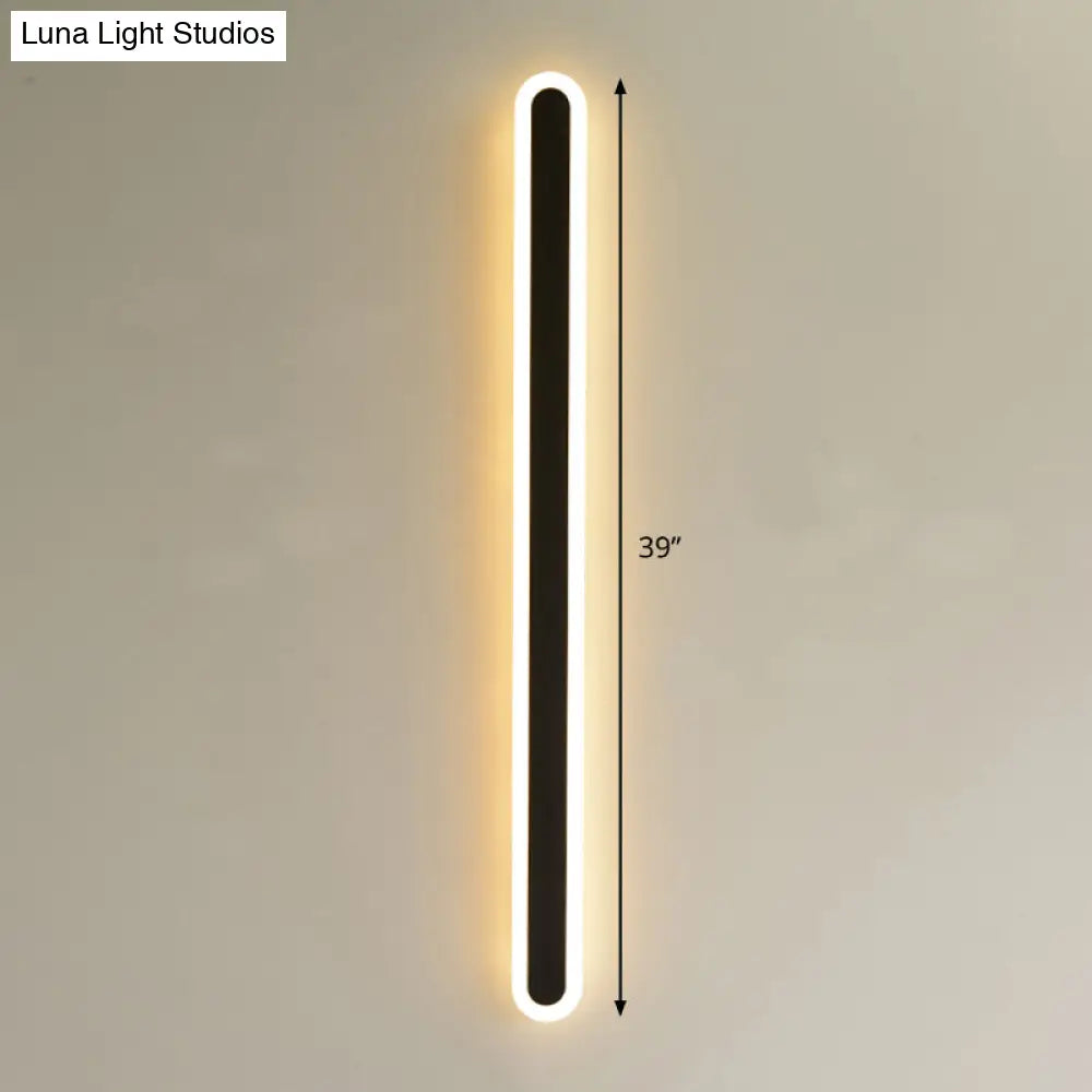 DecorBites™ Sleek Elliptical Acrylic Wall Sconce with LED Lighting for Aisle