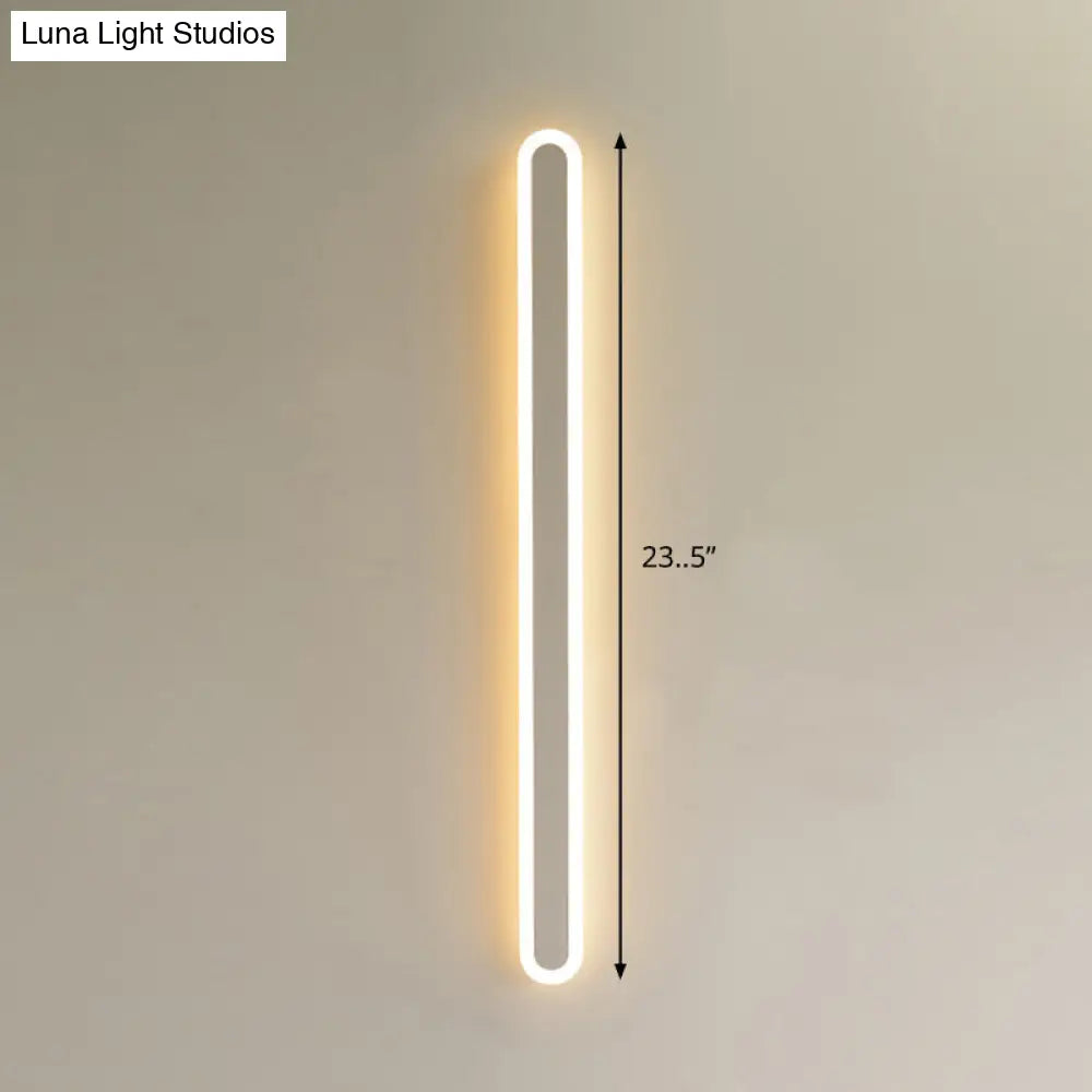 DecorBites™ Sleek Elliptical Acrylic Wall Sconce with LED Lighting for Aisle