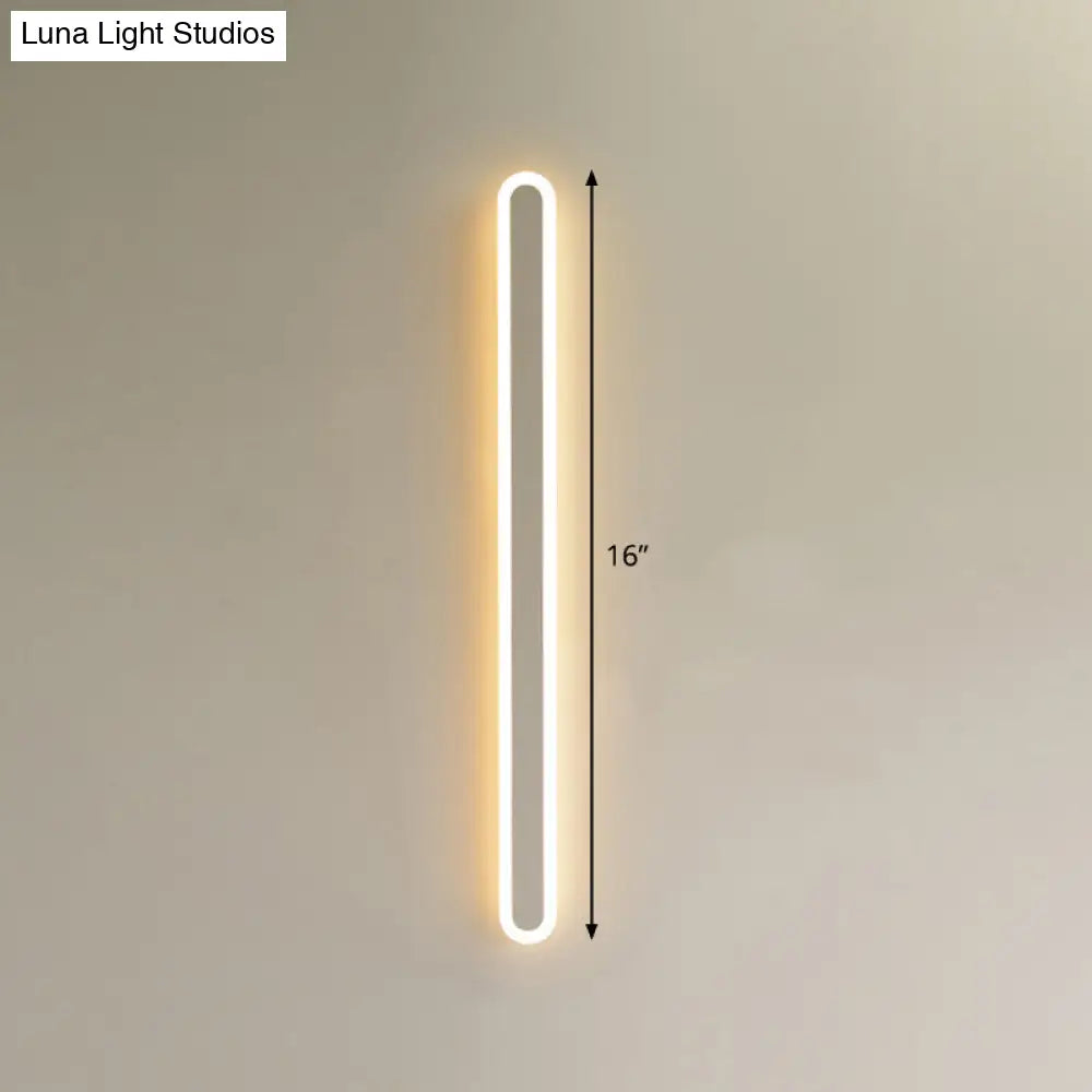 DecorBites™ Sleek Elliptical Acrylic Wall Sconce with LED Lighting for Aisle