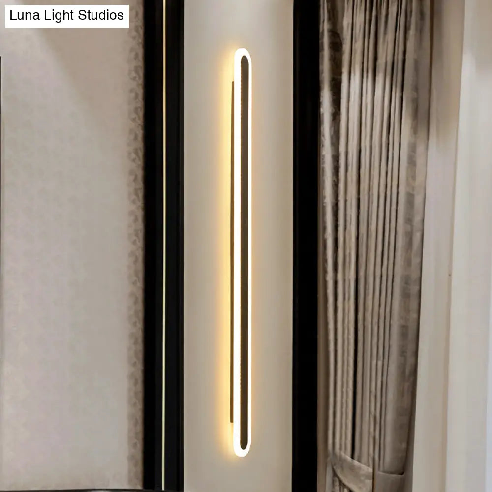 DecorBites™ Sleek Elliptical Acrylic Wall Sconce with LED Lighting for Aisle