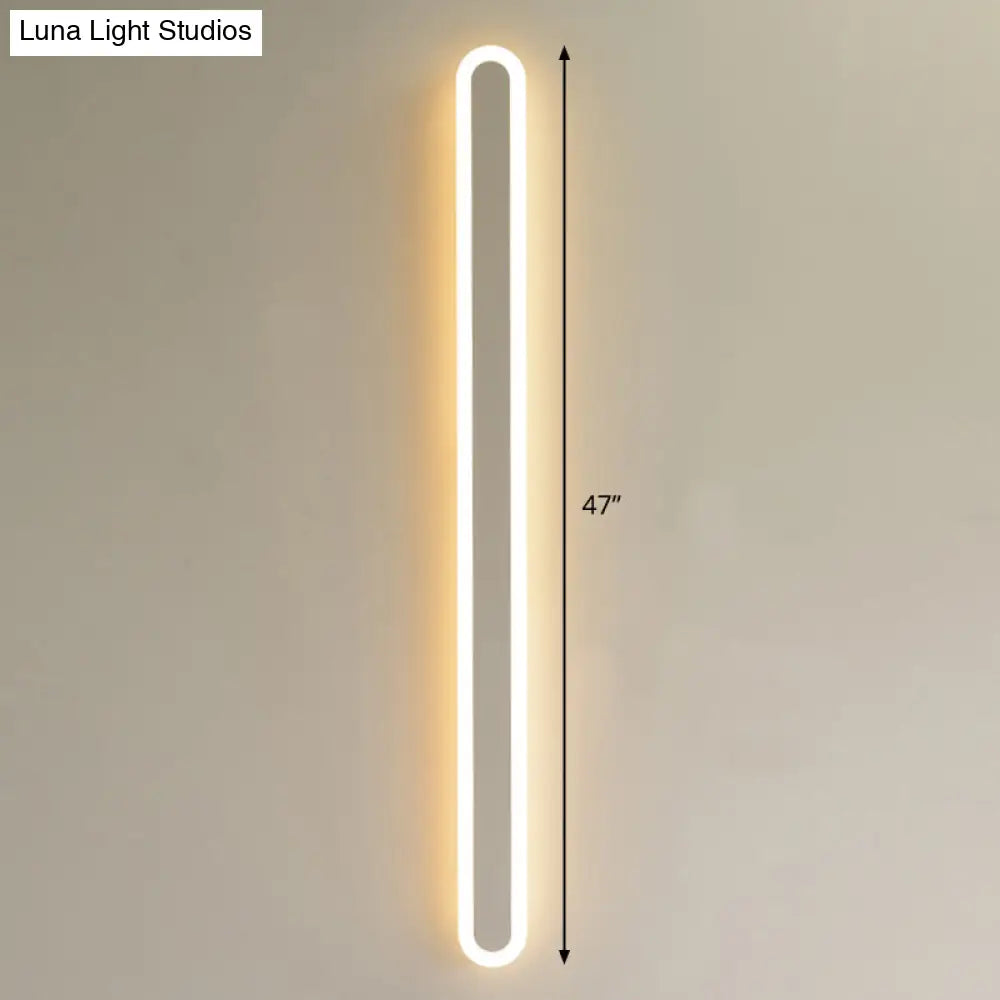 DecorBites™ Sleek Elliptical Acrylic Wall Sconce with LED Lighting for Aisle