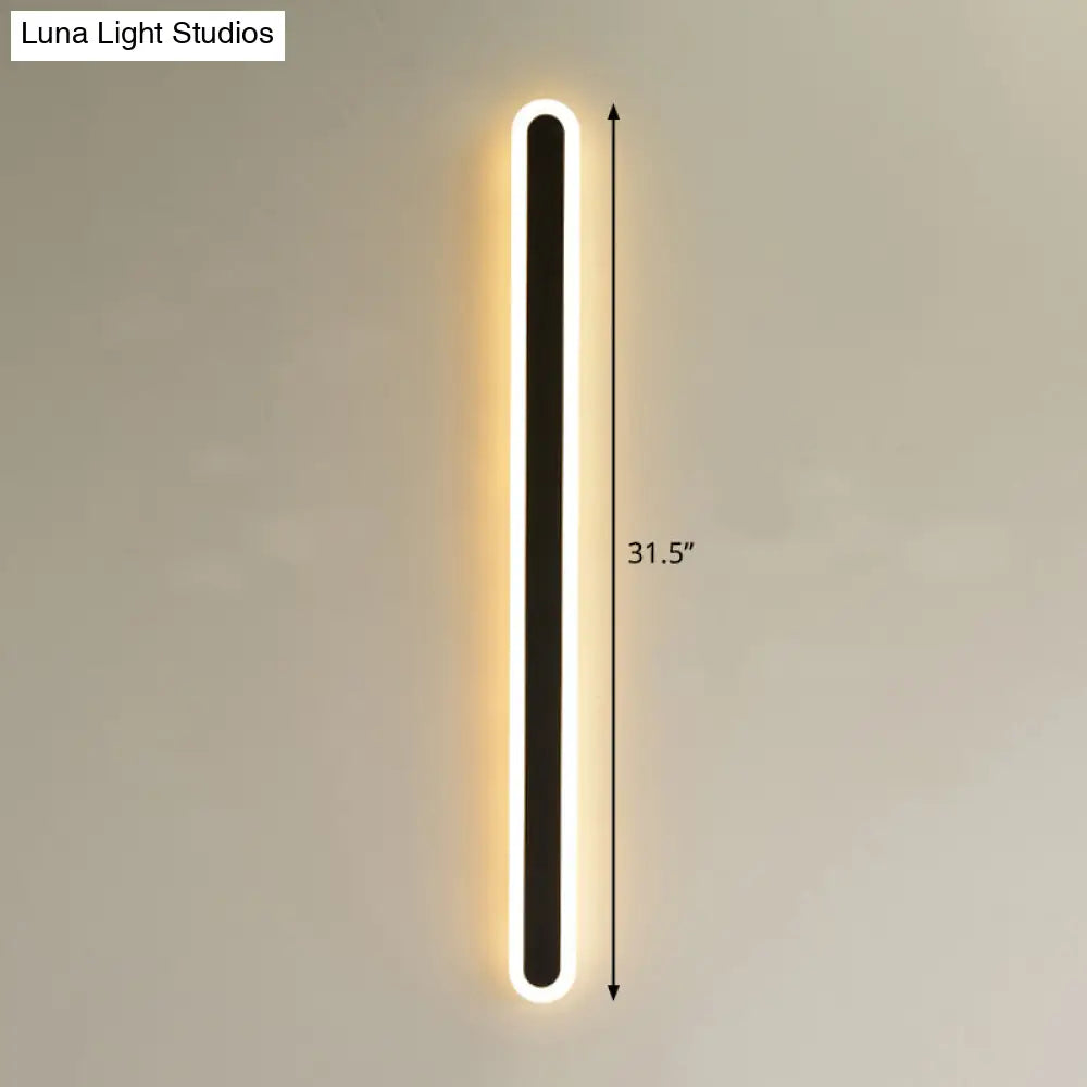 DecorBites™ Sleek Elliptical Acrylic Wall Sconce with LED Lighting for Aisle