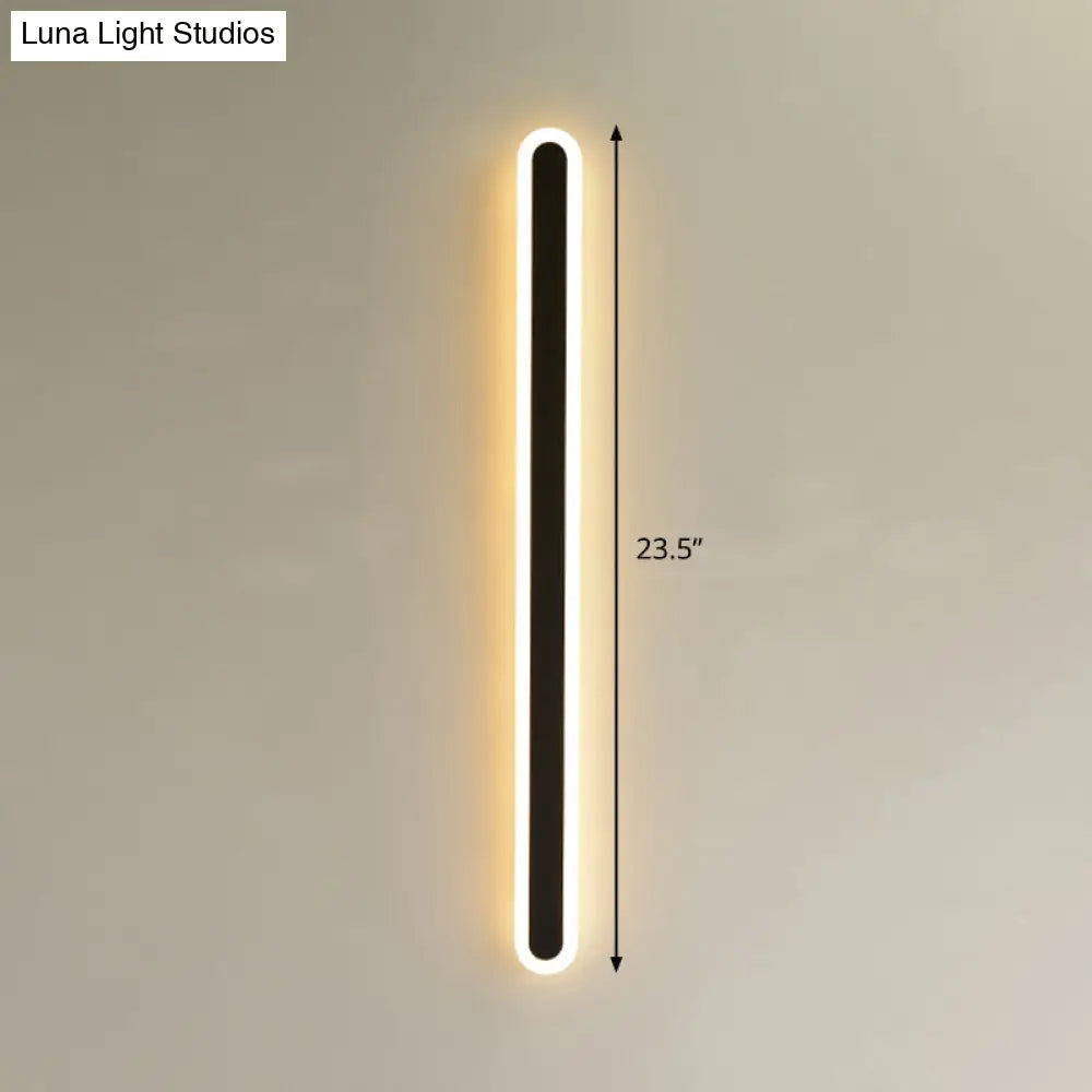 DecorBites™ Sleek Elliptical Acrylic Wall Sconce with LED Lighting for Aisle