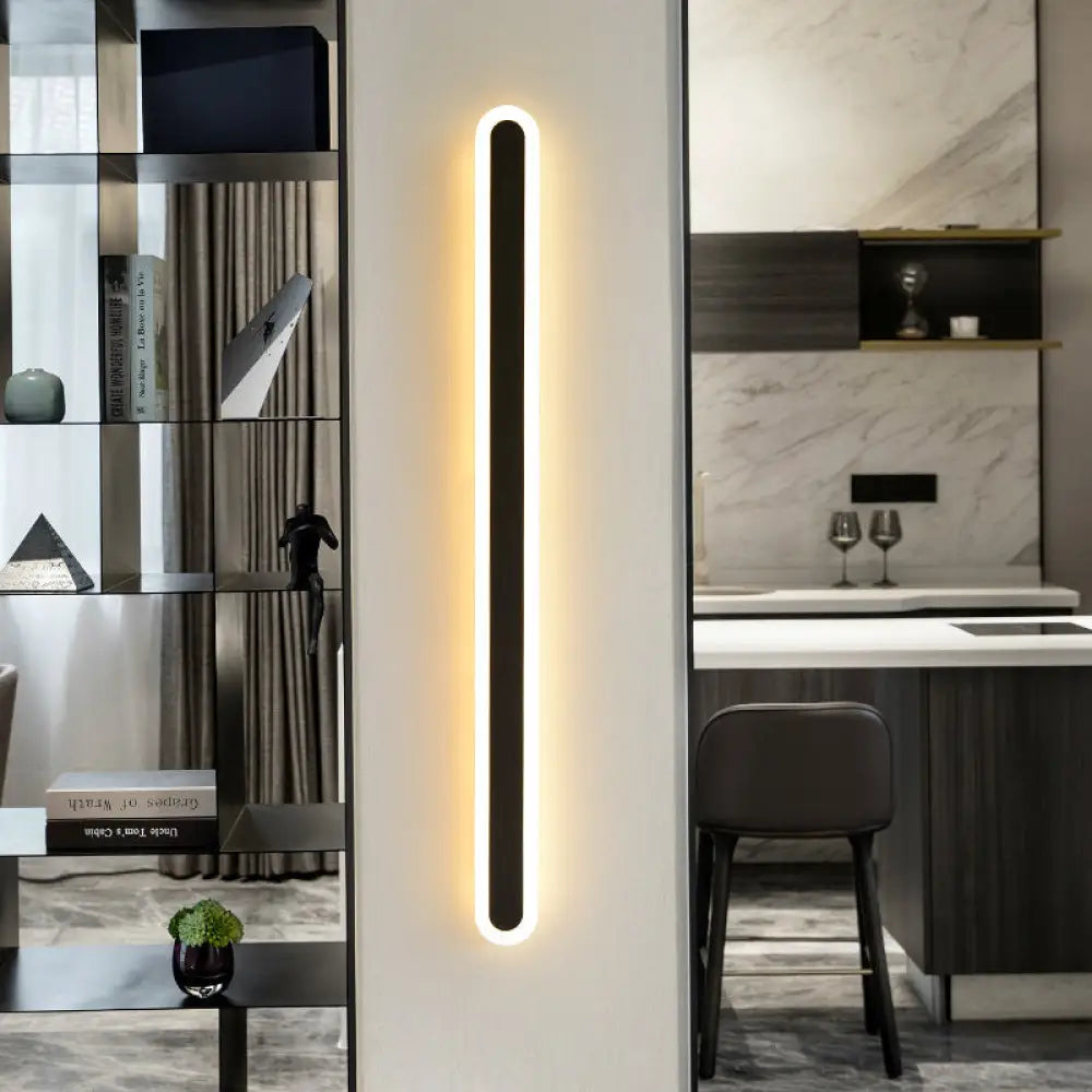 DecorBites™ Sleek Elliptical Acrylic Wall Sconce with LED Lighting for Aisle