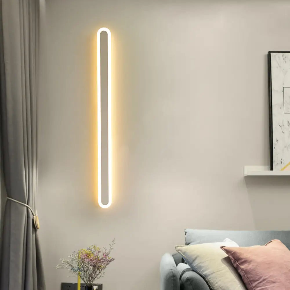 DecorBites™ Sleek Elliptical Acrylic Wall Sconce with LED Lighting for Aisle