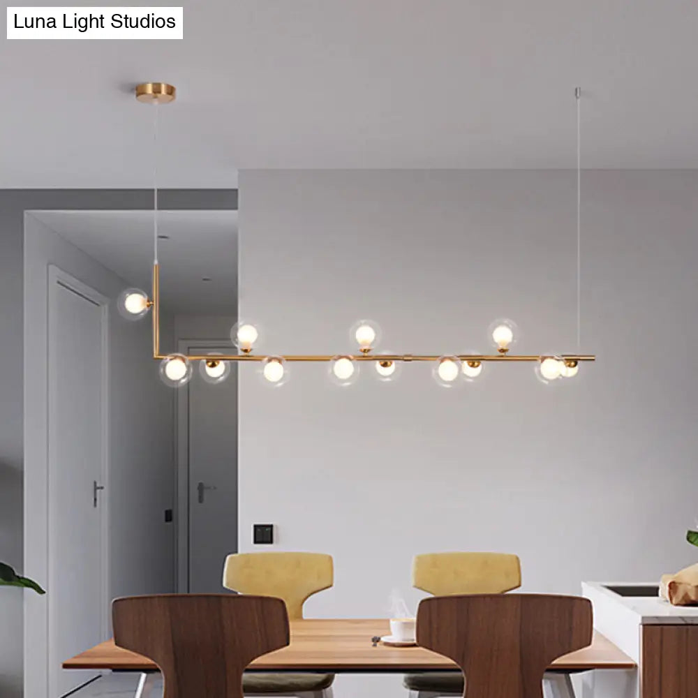 DecorBites™ Sleek Glass Pendant Light for Dining Room with Hanging Island Design