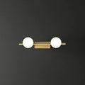 DecorBites™ Sleek Gold Linear Vanity Wall Light with Milky Ball Glass Sconce for Bathroom