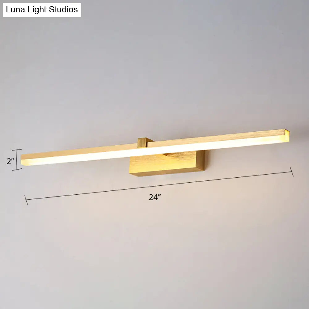 DecorBites™ Sleek Gold Vanity Light Fixture – Modern Metal LED Bath Lighting for Bathroom