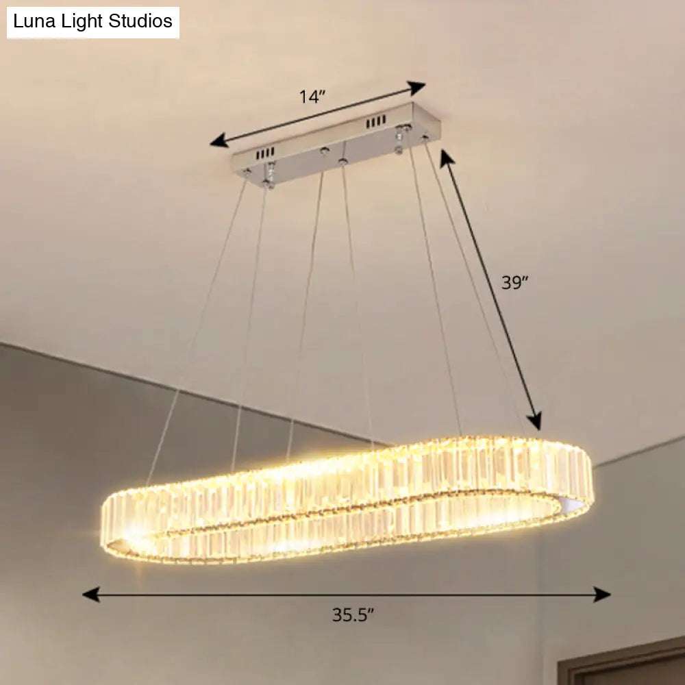 DecorBites™ Sleek LED Suspension Lamp with Optical K9 Crystal - Perfect for Restaurants and Islands