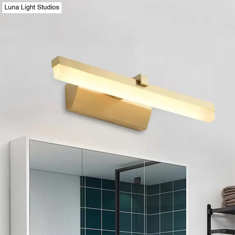 DecorBites™ Sleek LED Vanity Lighting with Yellow Acrylic Shade - Wall Mounted Bathroom Lamp, 9.5"/16" W