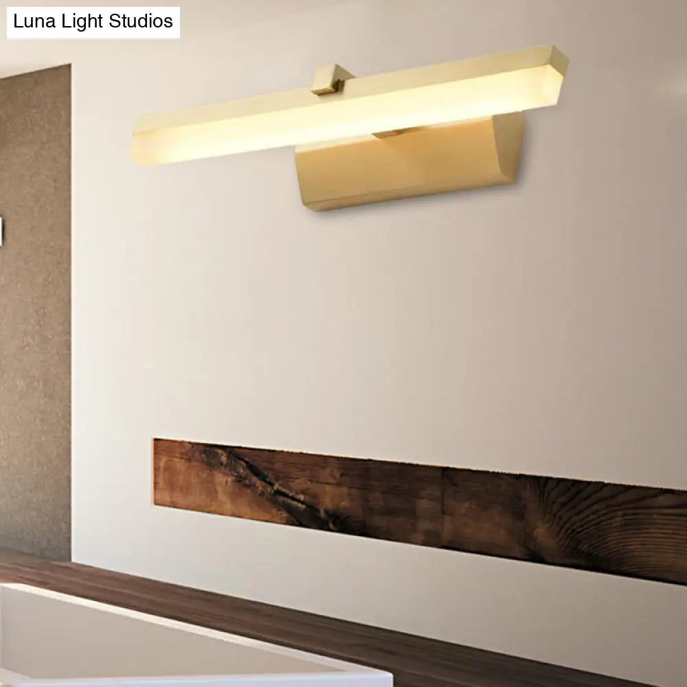 DecorBites™ Sleek LED Vanity Lighting with Yellow Acrylic Shade - Wall Mounted Bathroom Lamp, 9.5"/16" W