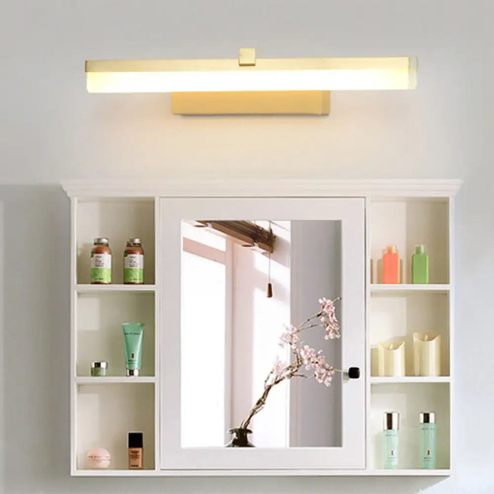 DecorBites™ Sleek LED Vanity Lighting with Yellow Acrylic Shade - Wall Mounted Bathroom Lamp, 9.5"/16" W