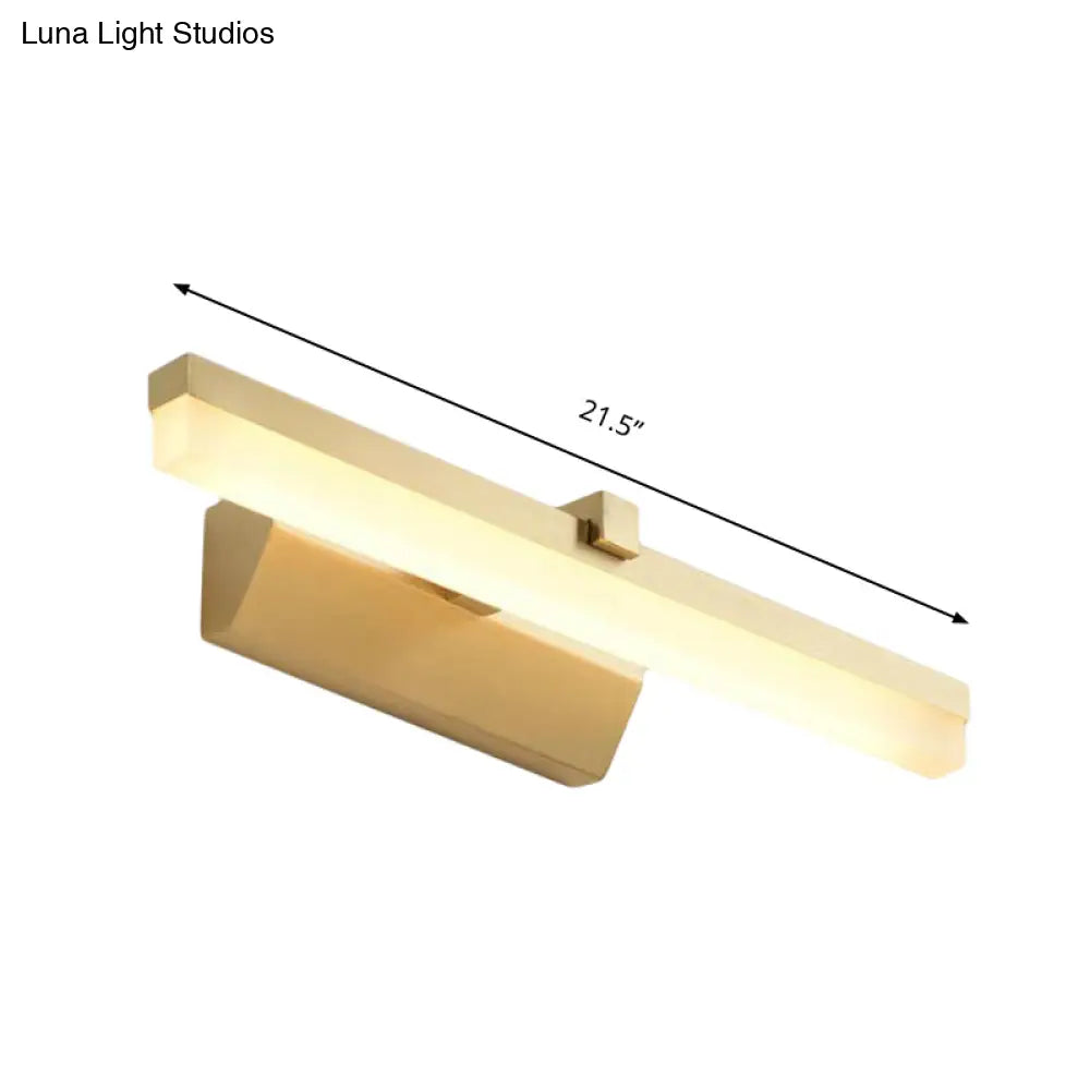 DecorBites™ Sleek LED Vanity Lighting with Yellow Acrylic Shade - Wall Mounted Bathroom Lamp, 9.5"/16" W