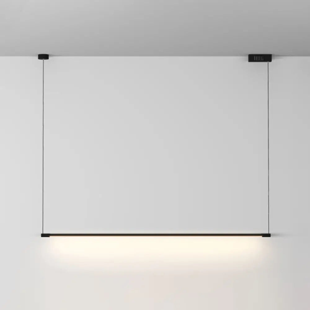 DecorBites™ Sleek Metal Black LED Pendant Lamp for Stylish Island Table