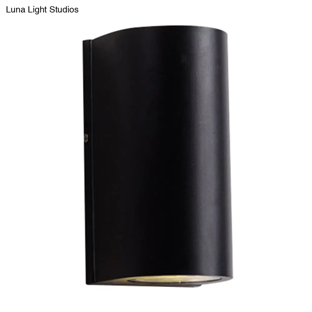DecorBites™ Sleek Metal LED Flush Mount Wall Sconce for Porch - Rectangle, Cylinder, Triangle Shapes - Simplicity design - 1/2-Light - Black Finish