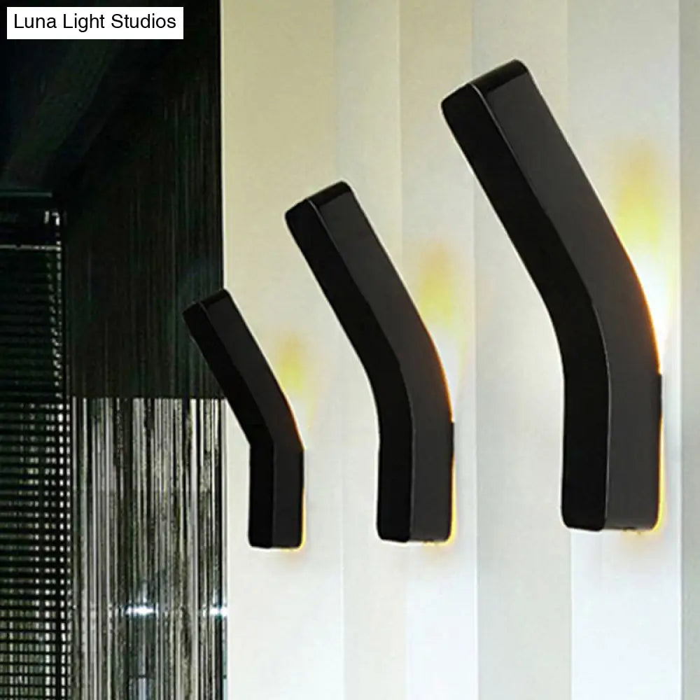 DecorBites™ Sleek Metallic Bend Wall Mounted LED Wall Lamp for Corridor with Warm/White Lighting