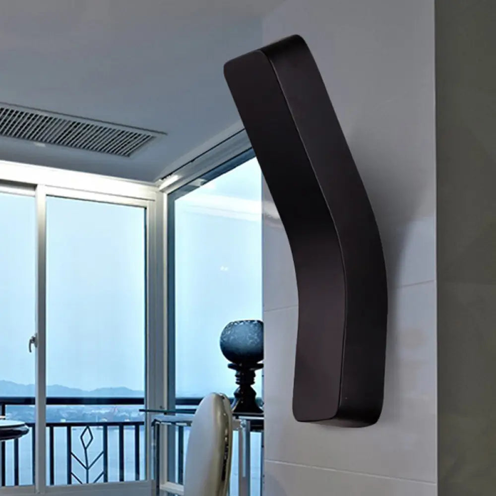 DecorBites™ Sleek Metallic Bend Wall Mounted LED Wall Lamp for Corridor with Warm/White Lighting