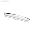 DecorBites™ Sleek Modern Metal Vanity Lighting: Oval Shade LED Wall Light Sconce in Chrome, 15"/21" Dia, Warm/White Light