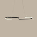 DecorBites™ Sleek Ring and Curve Dining Room Pendant Light with LED Ceiling Mount – Minimalistic Metal Simplicity